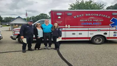 Crew praised for saving man who suffered cardiac arrest while biking in Hardwick